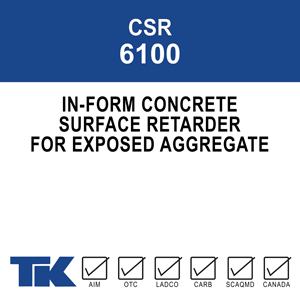 csr-6100 TK-6100 forms a hard film that chemically retards the surface and when washed away reveals an attractive exposed aggregate finish.