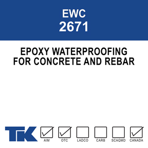 ewc-2671 A two-component, penetrating, waterproofing, epoxy resin sealant for concrete. Formulated as a preventative treatment - although it may also be used for maintenance and repair work