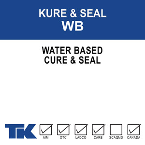 kure-&-seal-wb A water-based, 100% acrylic polymer compound for curing, sealing and hardening new or existing concrete and masonry surfaces. TK-KURE & SEAL WB is also formulated to seal many types of porous tile and resilient floor coverings.