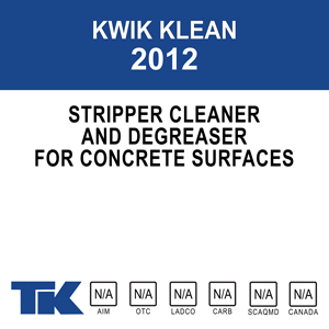 kwik-klean-2012 A versatile, multi-purpose stripper, cleaner and degreaser for concrete floors, walls, driveways, and walkways.