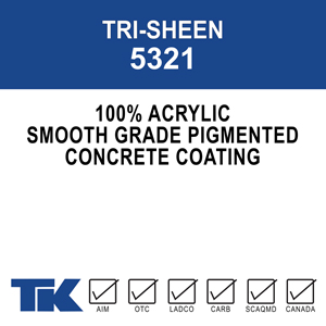 tri-sheen-5321 A 100% acrylic, breathable masonry coating that provides a durable and attractive smooth-textured finish for a variety of decorative surfaces. Available in standard and custom color options