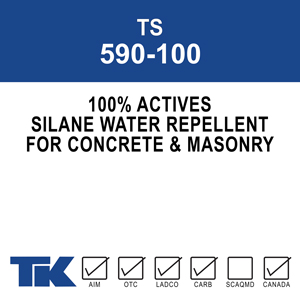 ts-590-100 A one-component, 100% active, high performance, deep penetrating silane water repellent for concrete and masonry