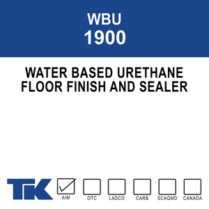 wbu-1900 A clear, water-based urethane specially designed for floor finishing and sealing. It provides excellent protective properties against chemicals and abrasion to surfaces where acrylic finishes fall short