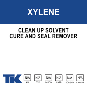 xylene A clean-up solvent for cleaning sprayers, tools, and equipment used in concrete and masonry construction